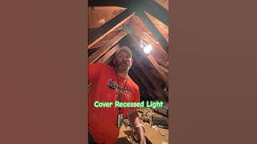 Check Out How we Air Seal a Recessed Light In the Attic with a Foam Box Cover