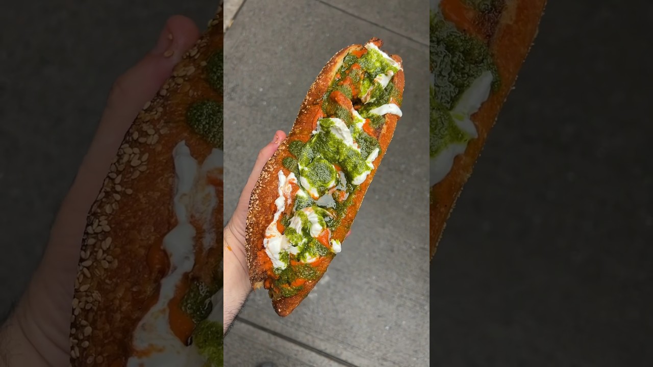 Trying the viral mamas too sandwich #nyc #foodie