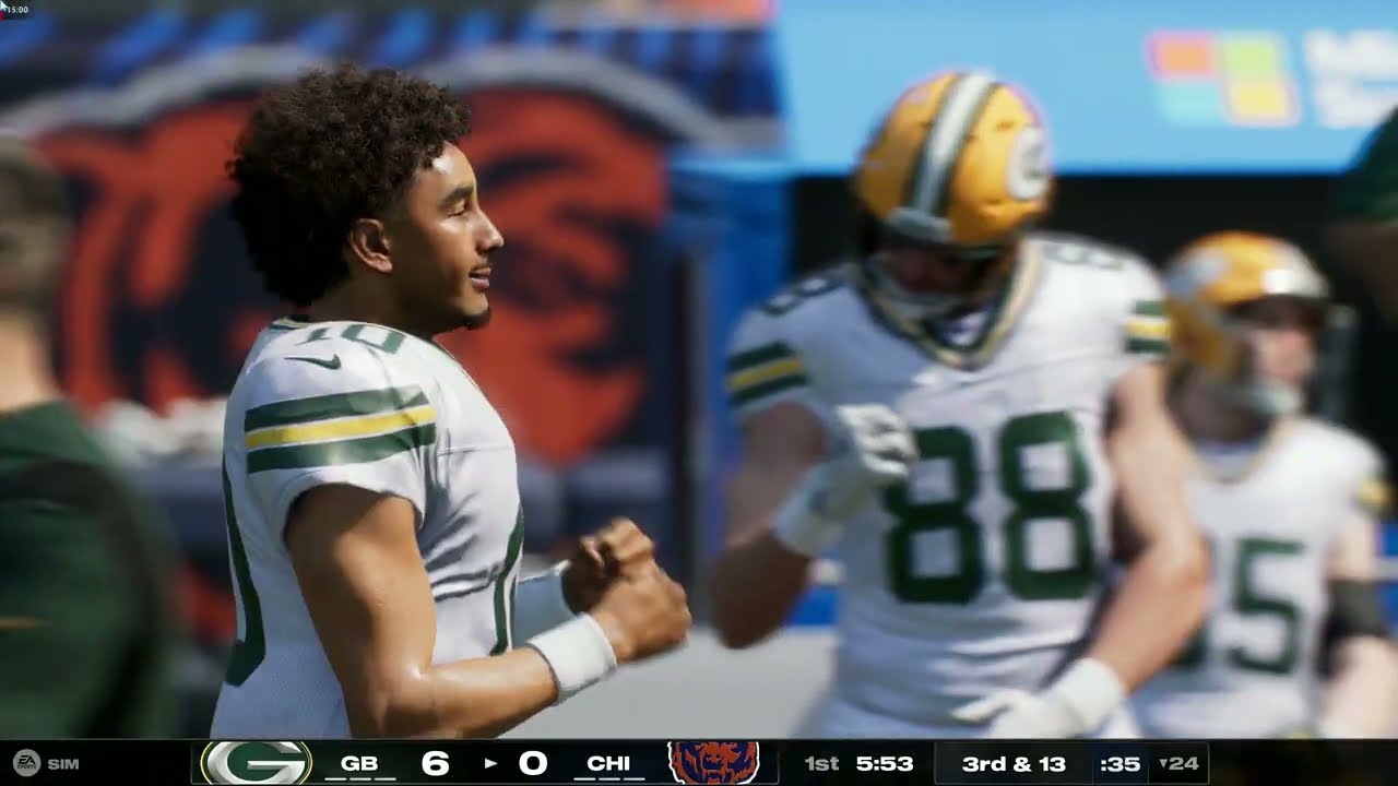 Green Bay Packers vs Chicago Bears Madden 25 GAMEPLAY Simulation 