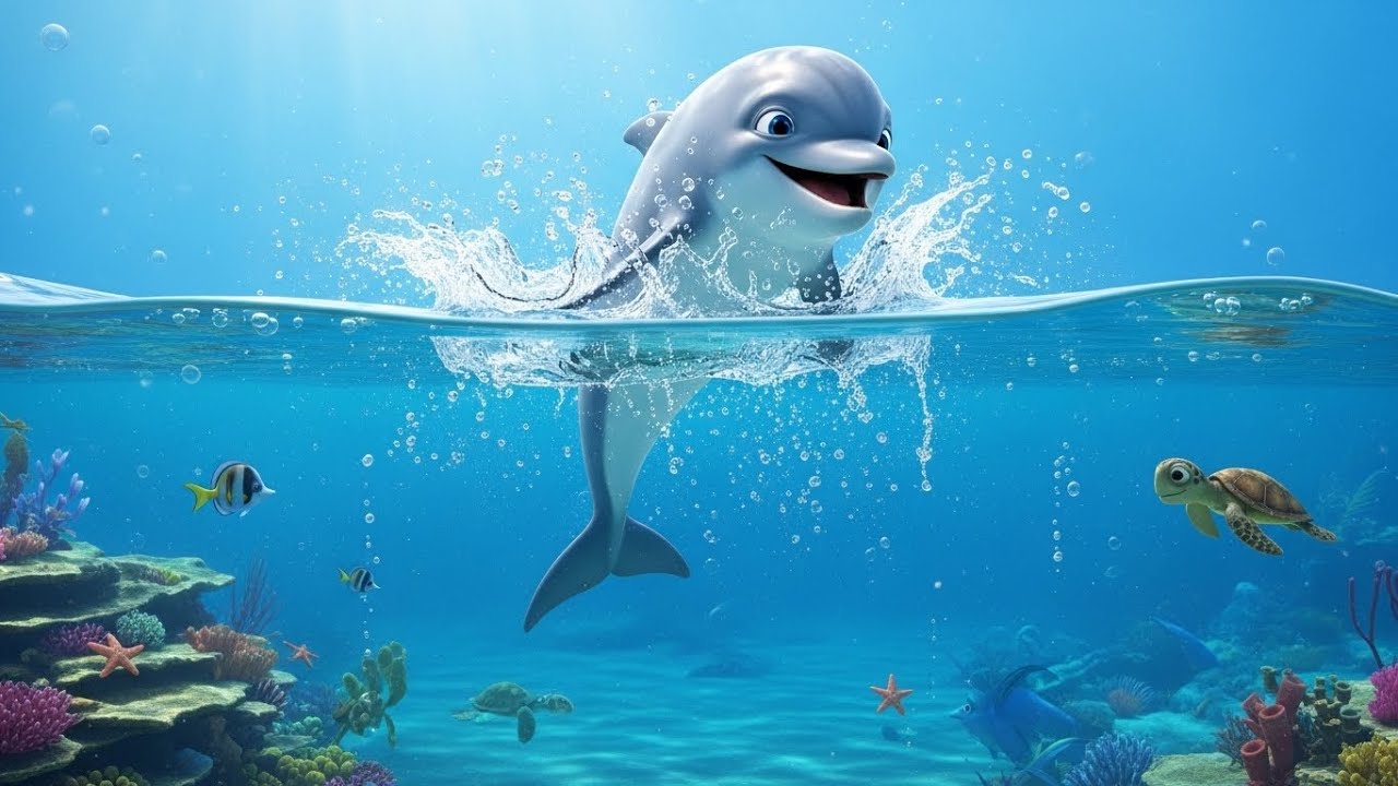The Splashy Dolphin Dance | Fun Ocean Animal Rhyme for Kids | Nursery Rhymes & Songs for Children