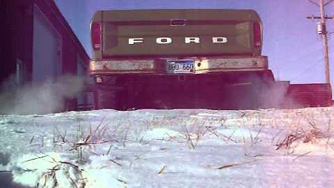 74 Ford f250 400 cold start loud pipes