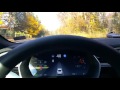 Tesla Auto Pilot - Driving over Hills, Losing the Lines in the Road