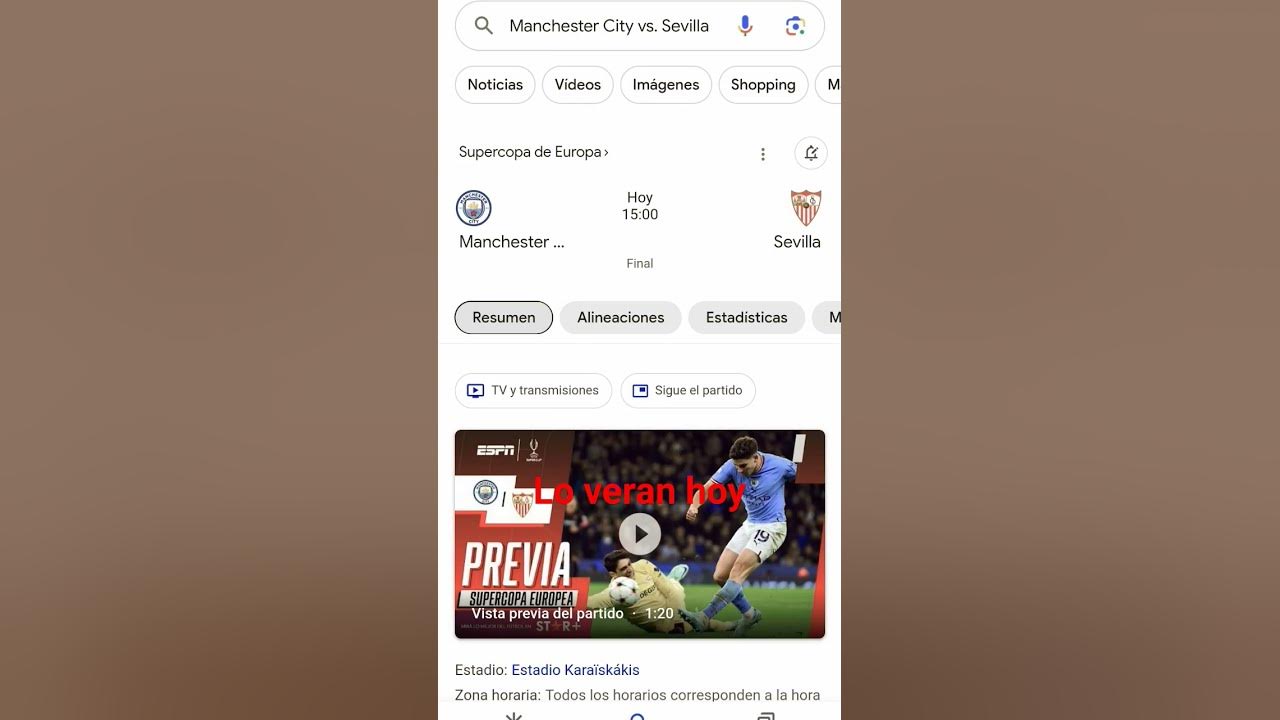 la final de la supercopa de europa YouTube