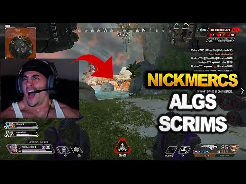 Nickmercs team played pro algs Scrims - GAME 3 - 4 - 5 - 6 ( apex ...