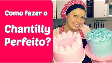 O que fazer para recuperar o chantilly?
