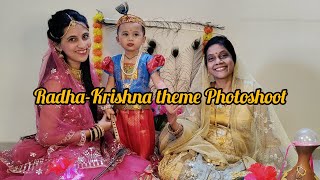 Krishna Janmashtami theme Baby Photoshoot| Radha-Krishna theme Photoshoot idea| #littlekrishna screenshot 1