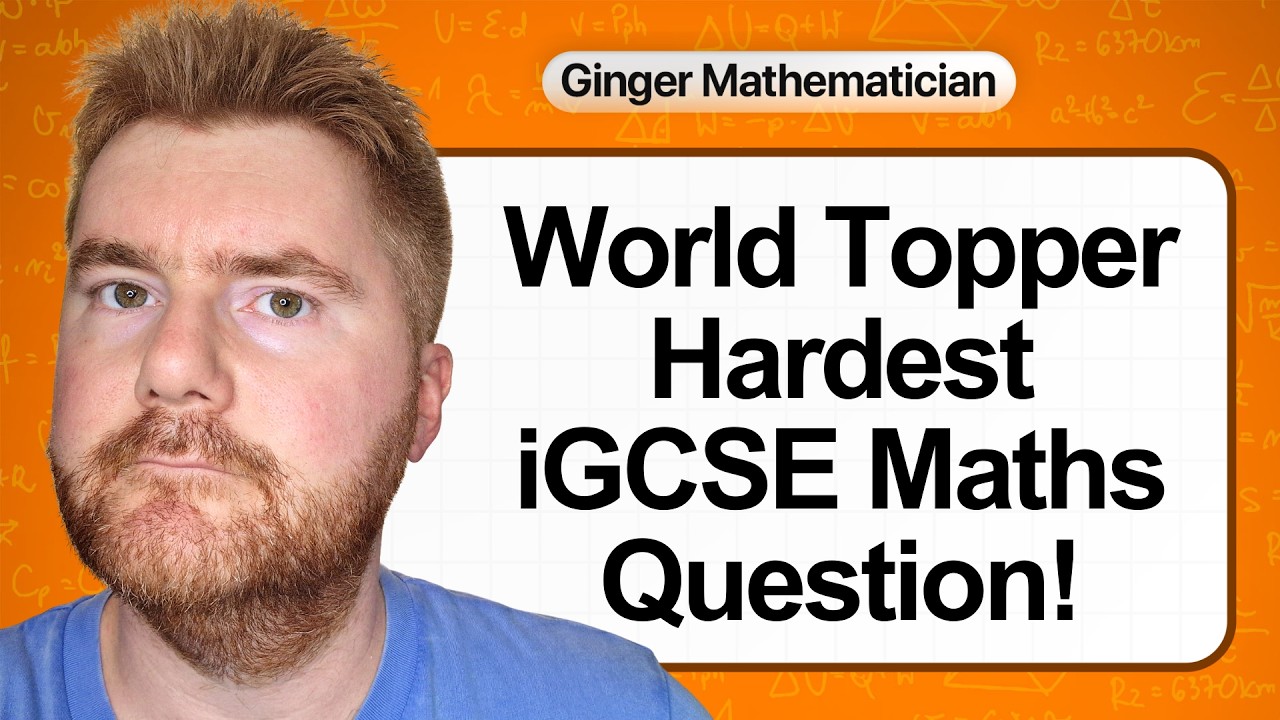 I Asked a "World Topper" for their HARDEST iGCSE Maths Question