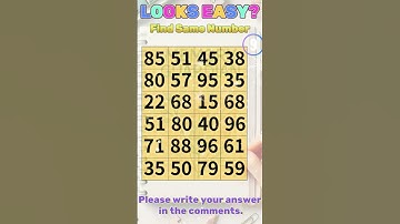 🔍 Challenge Your Memory: Find the Matching Numbers! 🧠