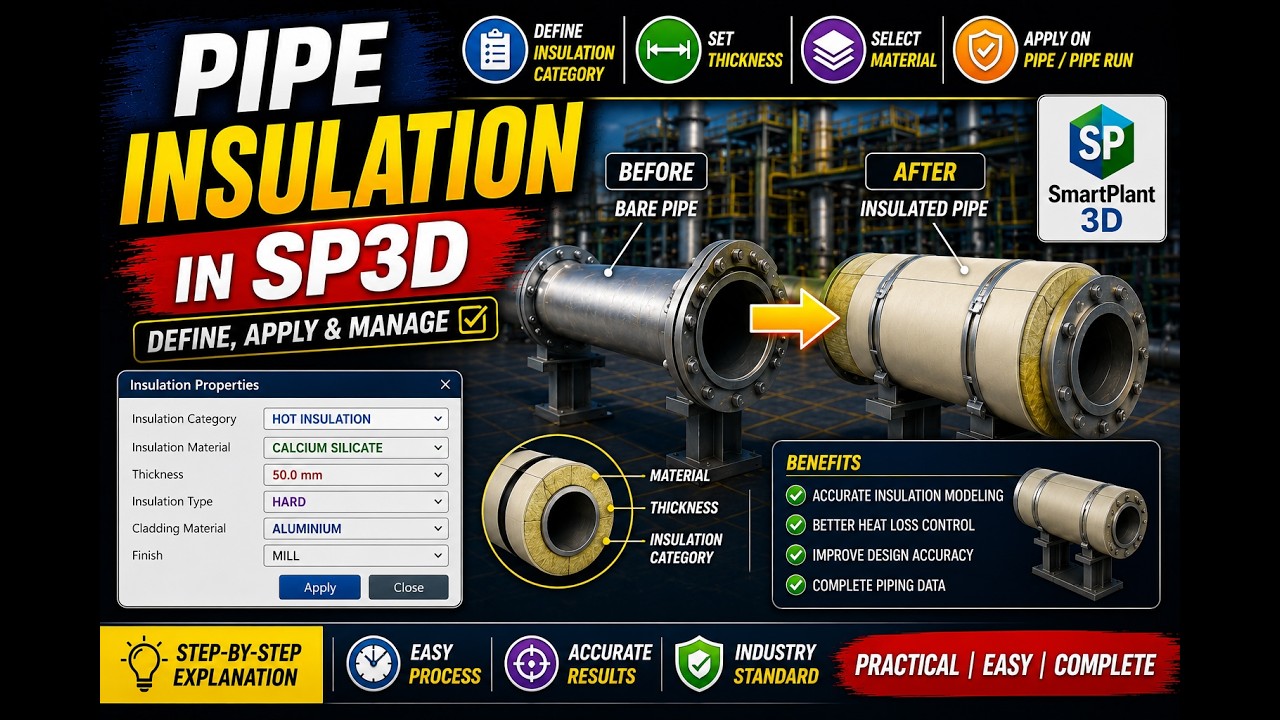 Sp3d Tutorial Extraction Method SP3D Insulation Tutorial | Category, Thickness & Material Selection # ...