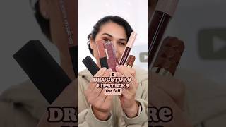 5 Gorgeous Drugstore Lipsticks for Fall 🤎 #drugstorelipstick #drugstoremakeup #lipstickswatches