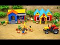 Miniature Village Setup with Tractor | Toy Village Video | #youtube #construction #village #farming