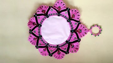 DIY Beautiful Macrame Mirror /Flower design Macrame mirror tutorial in Hindi