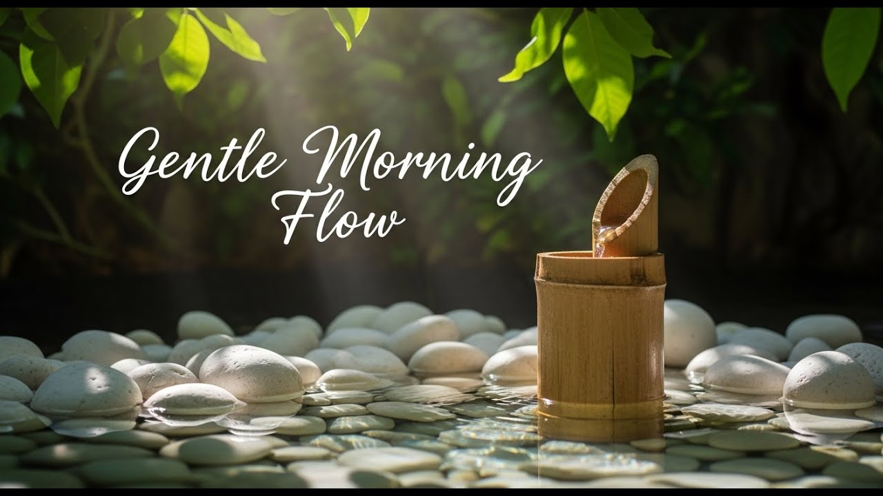 Nature Zen Ocean Harmony Bamboo Fountain and Candle Glow for Relaxation Deep Sleep Meditation Peace