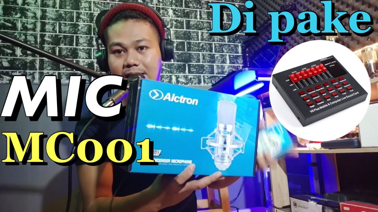 Mic Alctron Condenser Di Coba Ke Soundcard V8PLUS!!! 