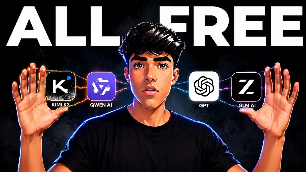 ALL FREE : KIMI K3 + GLM 5.2 + GPT + QWEN 3.6 + WAN + FLUX + QWQ + MINIMAX + DEEPSEEK