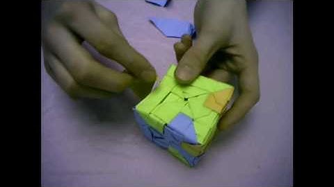 Origami Tutorial - How to make Sonobe Variation Cube  ( Part 2 )