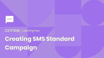 CINNOX | Creating SMS Standard Campaign
