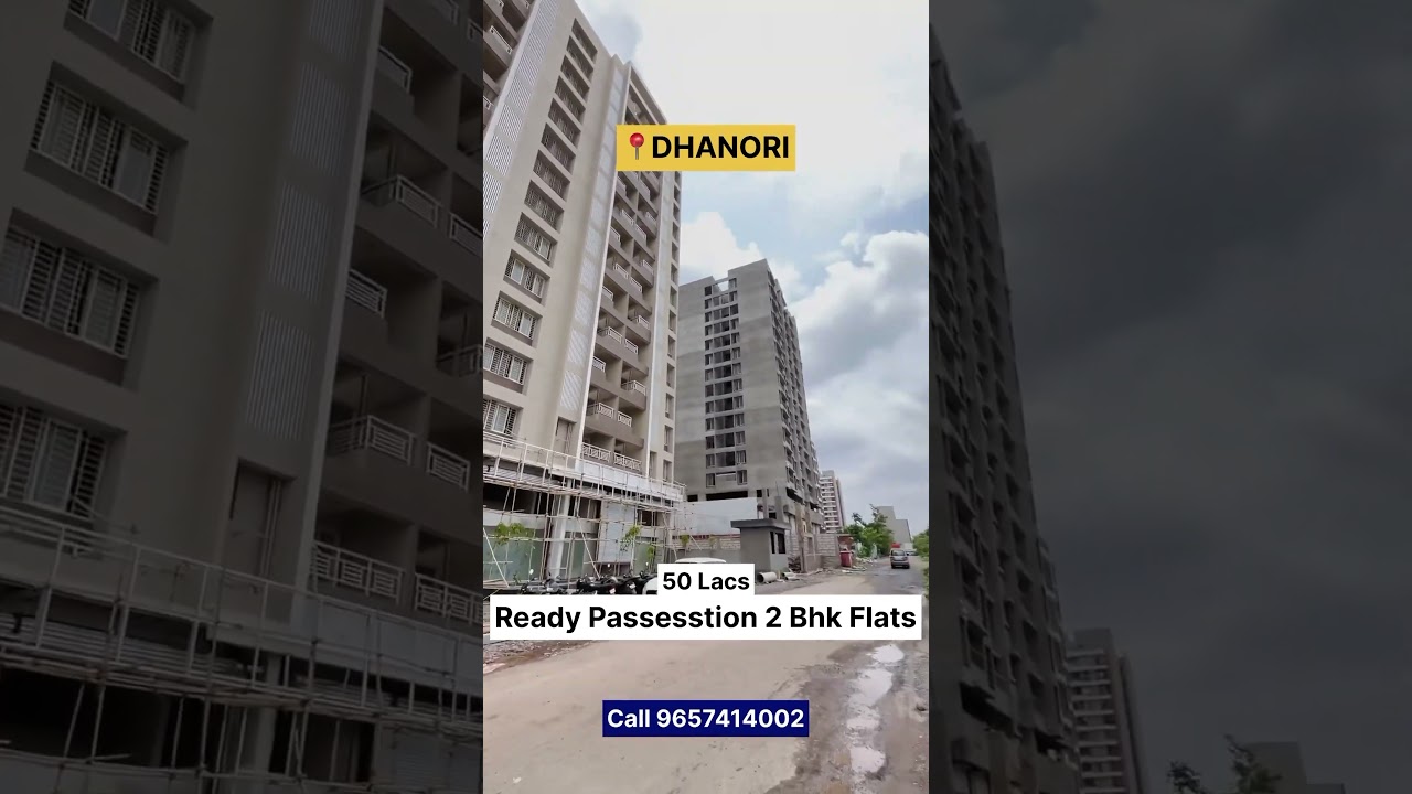 📍Dhanori Ready Passesstion 2 bhk Flats 50 lacs.700 Carpet area Premium Project