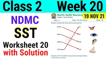 NDMC Class 2 SST Week 20 Worksheet 20 (19/11/21) || worksheet 20 Class 2nd sst