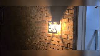 Review of Motion Sensor Outdoor Wall Sconces 2-Pack Modern Dusk to Dawn Exterior Light Fixtures