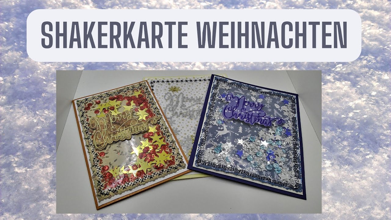 Tutorial genähte Shakerkarte Weihnachten