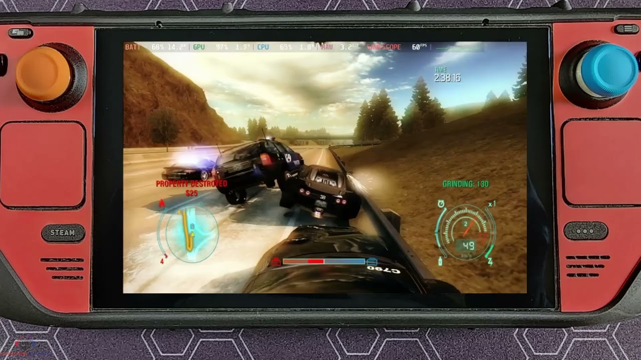 Need For Speed Undercover Steam Deck Gameplay - Light Speed
