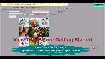 CookBookPlus Web App 02 View This Before Getting Started 2025 01 03 YT