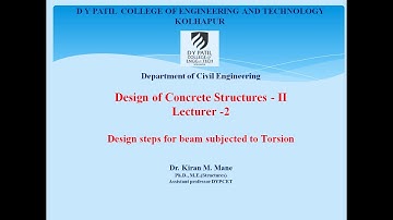DCS II Lecture 2 Design steps for torsion