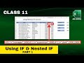class 11 part-1 Using IF and Nested IF in Excel | Learn by NexGen Education Team