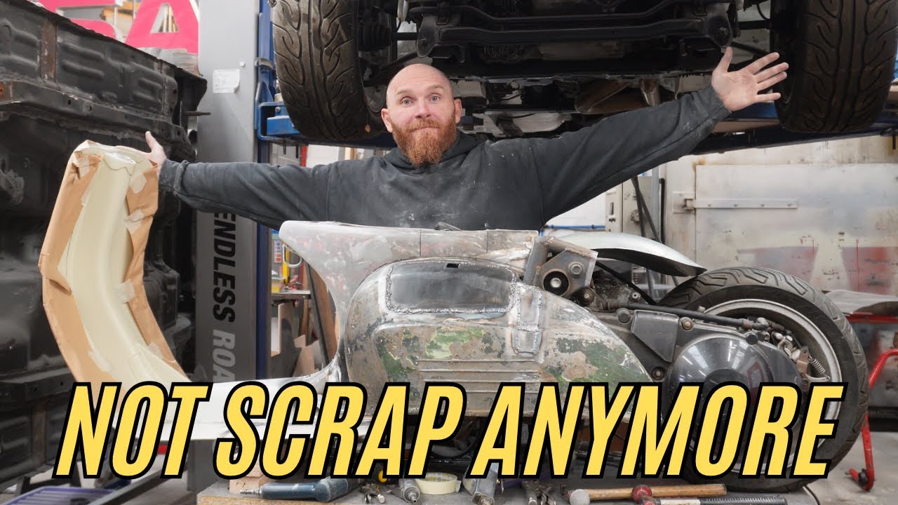 Кузов Vespa из металлолома теперь готов и не содержит ржавчины | Проект Vespa, часть 10