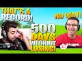 Nick Eh 30 and I Broke A Fortnite WORLD RECORD? (500 Days Without Losing) - Fortnite Battle Royale