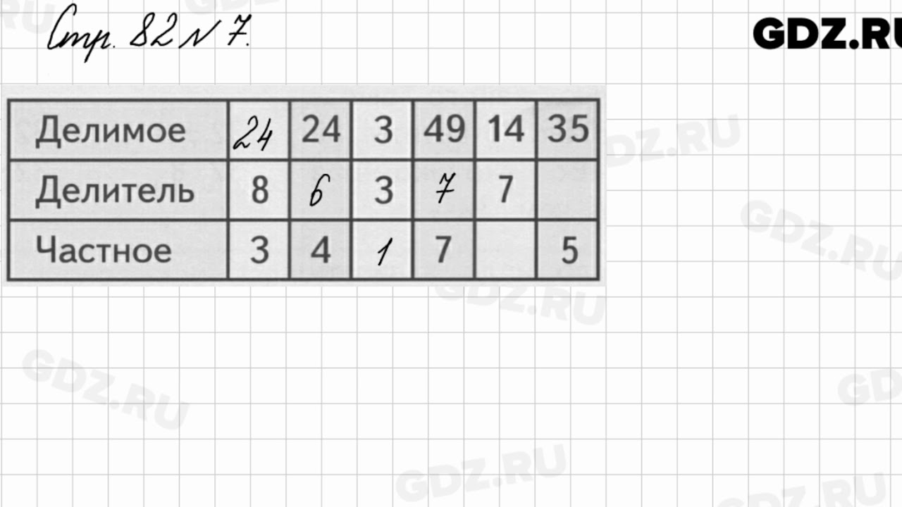 Математика 3 стр 82 номер 7. Стр 82 № 6 2 столбик (1,2) № 7.