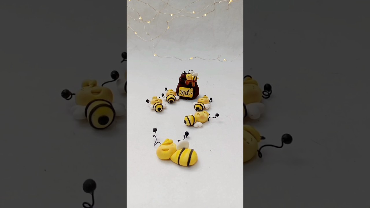 Pote mel e abelhas de biscuit - uma doçura de modelagem! 