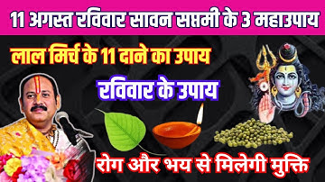 11 अगस्त रविवार सावन सप्तमी को 1 चावल दाने का उपाय जरूर करे || #Pradeep Ji Mishra