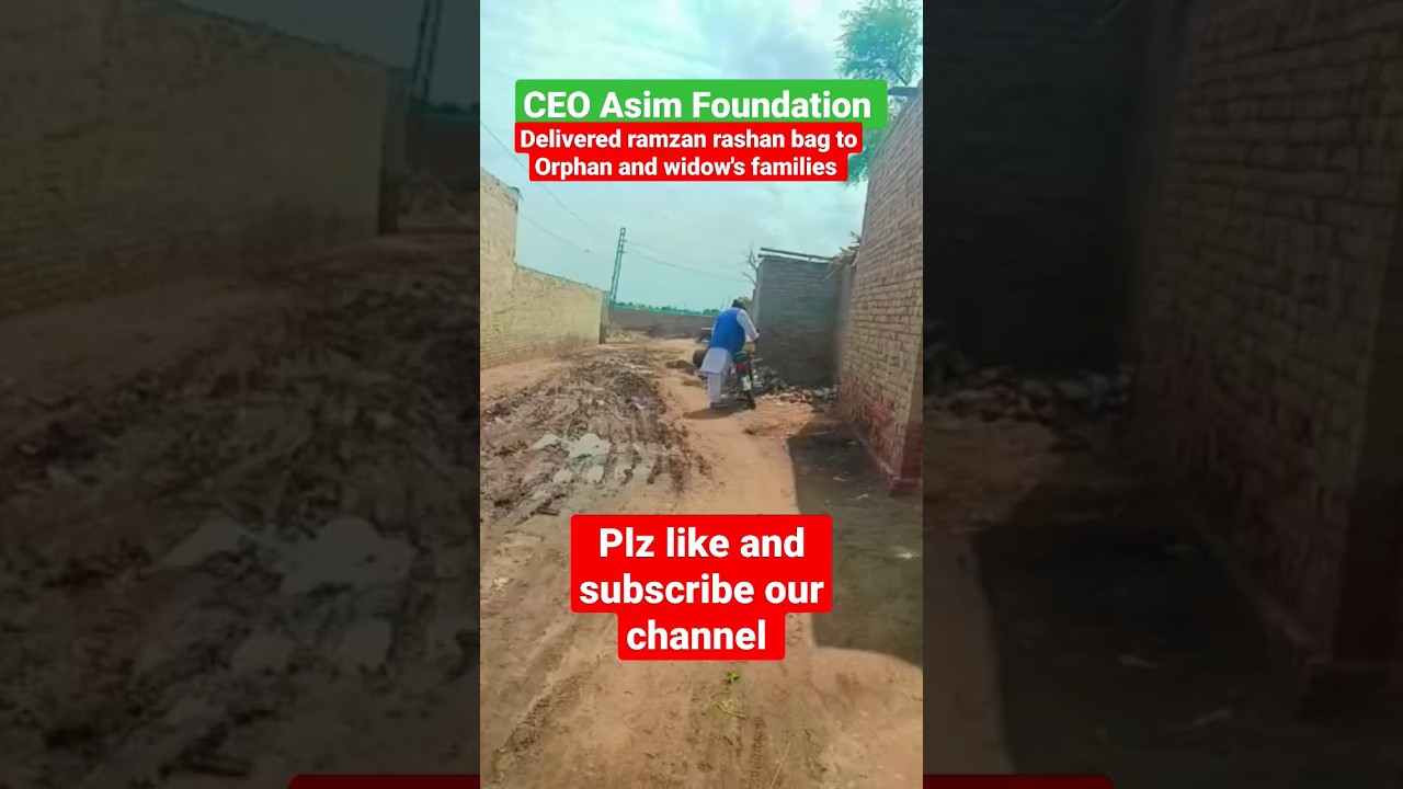 Asim Foundation delivered Rashan bags on door step of orphan and widows families  