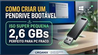 Como Criar Pendrive Bootável Windows 10 LITE (ISO de apenas 2.6GB) - Para PC Fraco!