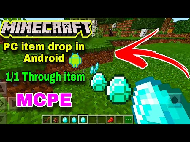 How to item drop one click || Minecraft item drop like PC 💻    one by one class=