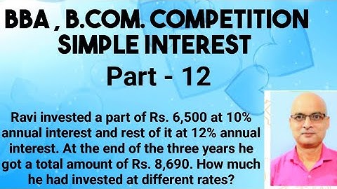 Dr. B. N. Gupta | Business Mathematics and Statistics | Simple Interest #maths #students #education