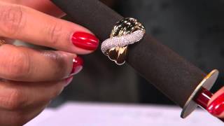 14K Gold 1/2 ct tw Diamond Swirl Design Ring with Alberti Popaj