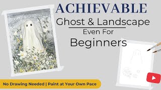 Famous Easy Ghost & Landscape Watercolour Tutorial | Beginner Friendly Net Worth