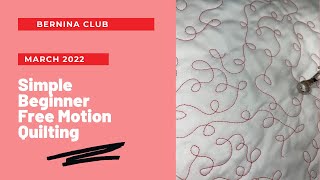 Beginner Free Motion Quilting