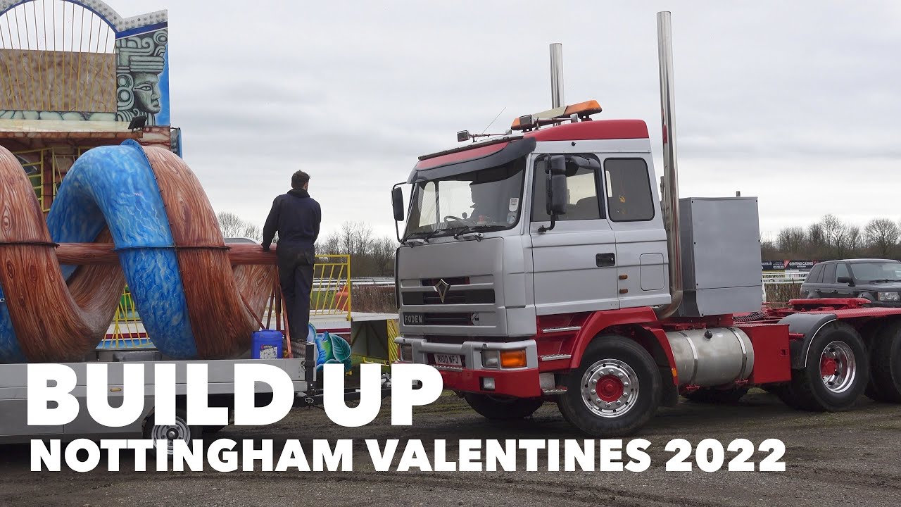 Nottingham Valentines Fair 2022 | BUILD UP FOOTAGE DAY 1 | 4K