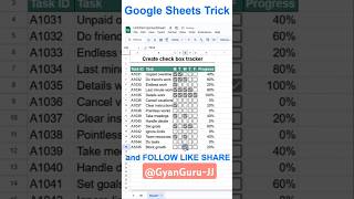 Create a Checkbox tracker in Excel. #shorts #shortsfeed #shortsvideo #shortsviral #exceltutorial