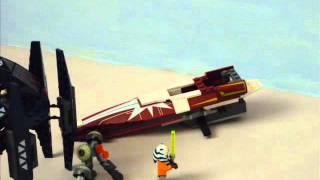7751 Ashoka's Starfighter and vulture droid