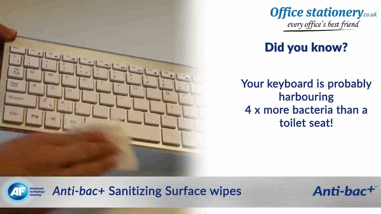 AF Anti bac Sanitising Surface Wipes Now Available at OfficeStationery.co.uk