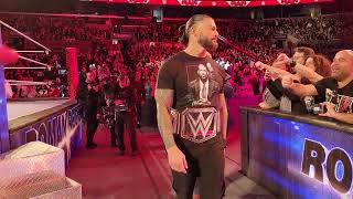 Triple H Acknowledge Roman Reigns at Monday Night Raw #wwe #mondaynightraw #romanreigns #tripleh