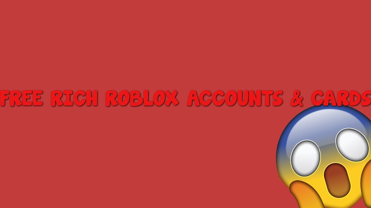 Free Rich Roblox Accounts W Robux 2018 Youtube