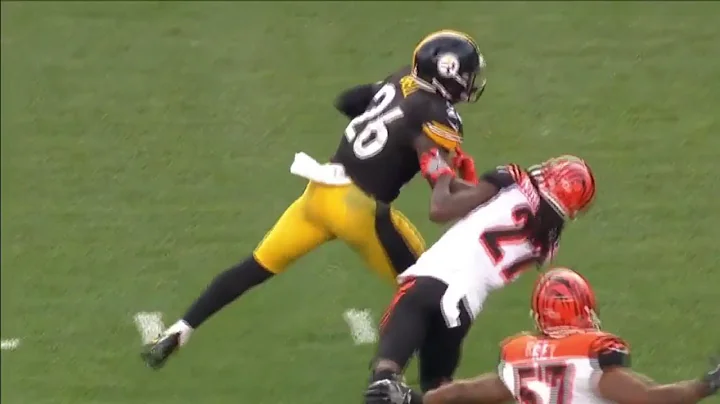 Le'veon Bell VICIOUS Stiff Arm on Dre Kirkpatrick ...