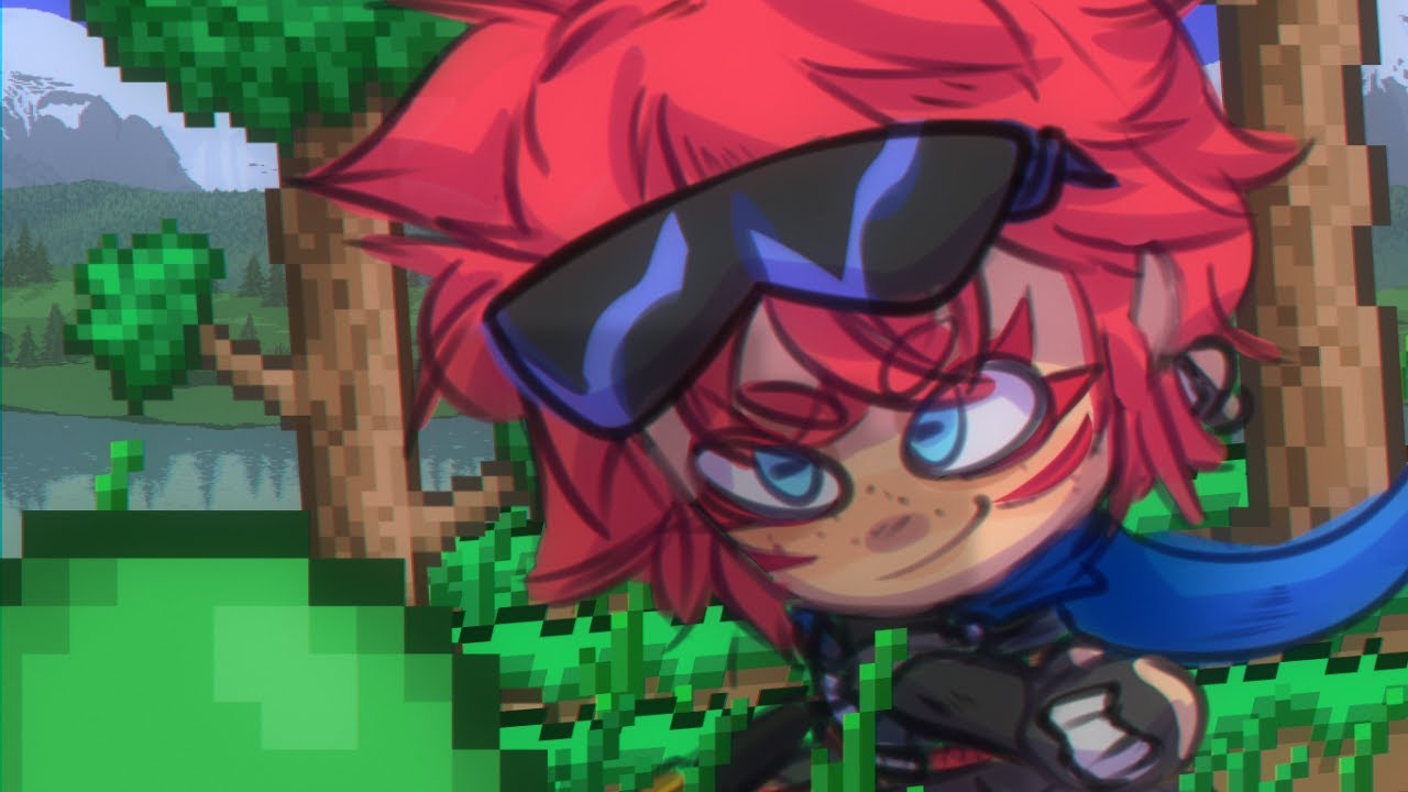 Green Slime, the Hardest Boss - 1 HP Terraria Playthrough