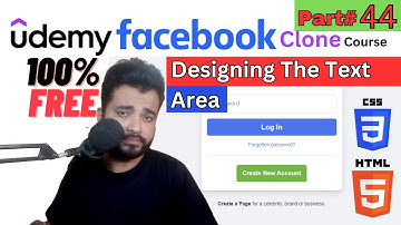 Building Facebook Clone | Pure CSS | Master HTML5 & CSS3 | Designing The Text Area Part 44